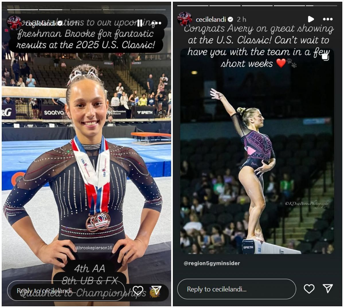 Cecile Landi shows support to new recruits; Instagram - @cecilelandi